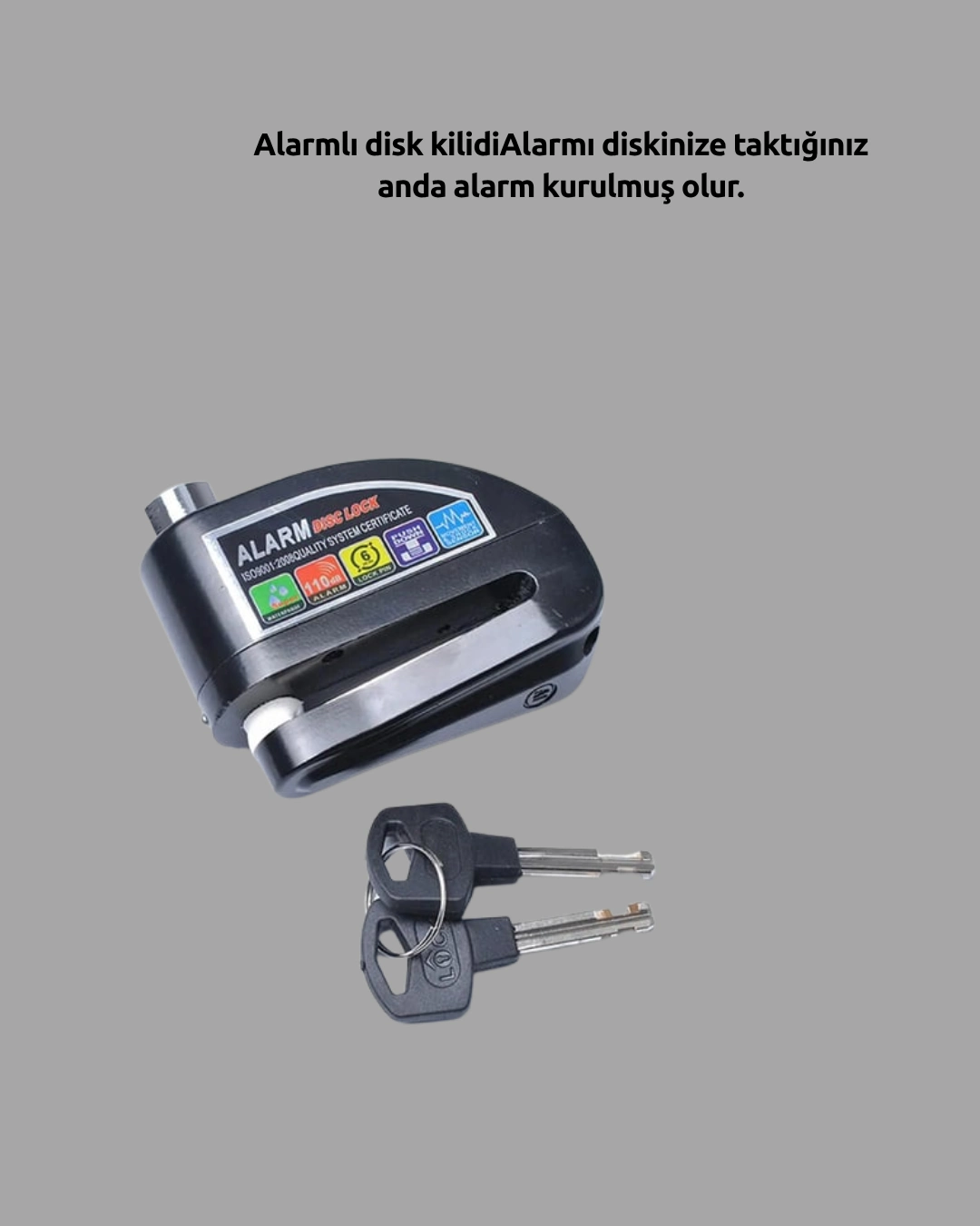 Güvenlik Sensörlü Alarmlı Disk Kilidi Motosiklet Ve Bisiklet İçin ( Lisinya ) Güvenlik Sensörlü Alarmlı Disk Kilidi Motosiklet Ve Bisiklet İçin ( Lisinya )