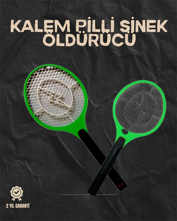 Hafif Ve Ergonomik Elektronik Böcek Öldürücü – Güvenlik Koruması İle Pil Kontrollü ( Lisinya )
