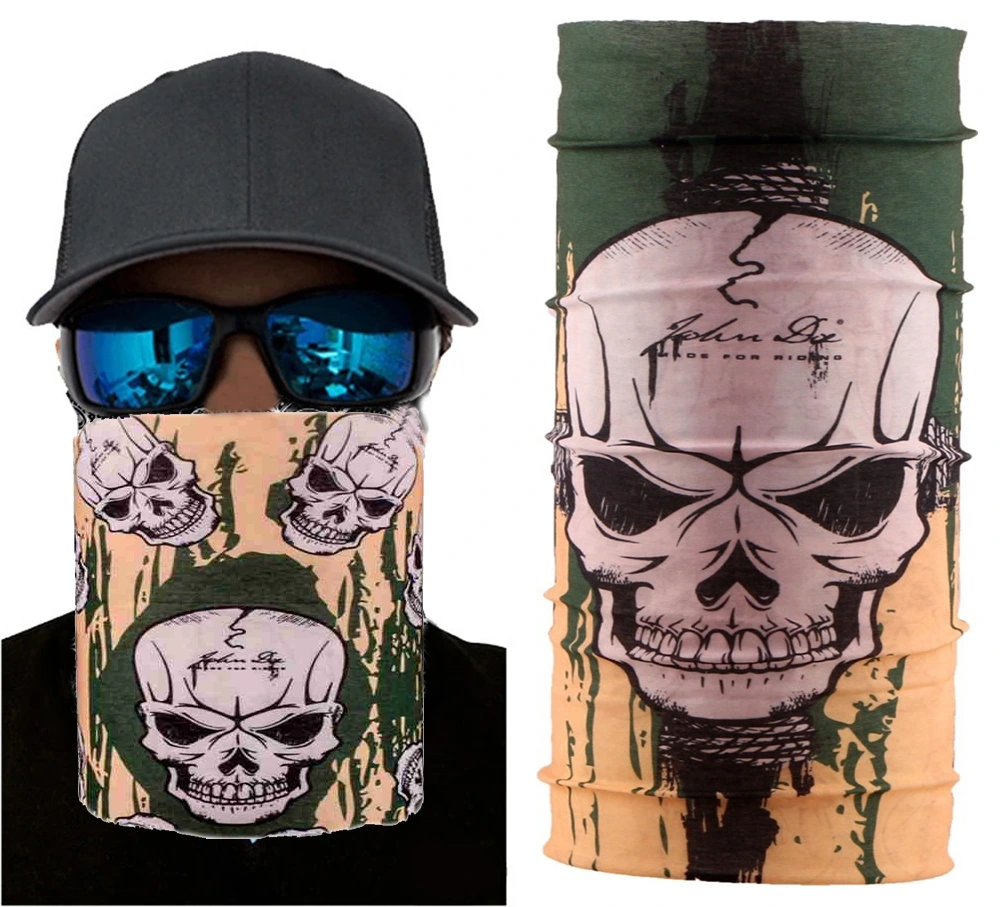 Haki Kuru Kafa Baskılı Buff Bandana 25x48 Cm ( Lisinya )