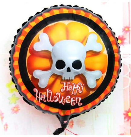 Halloween Kuru Kafa Folyo Balon 18 İnç ( Lisinya )