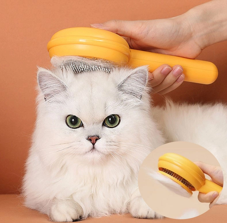 Hamburger Şekilli Otomatik Temizlenen Evcil Hayvan Tarağı ( Lisinya )