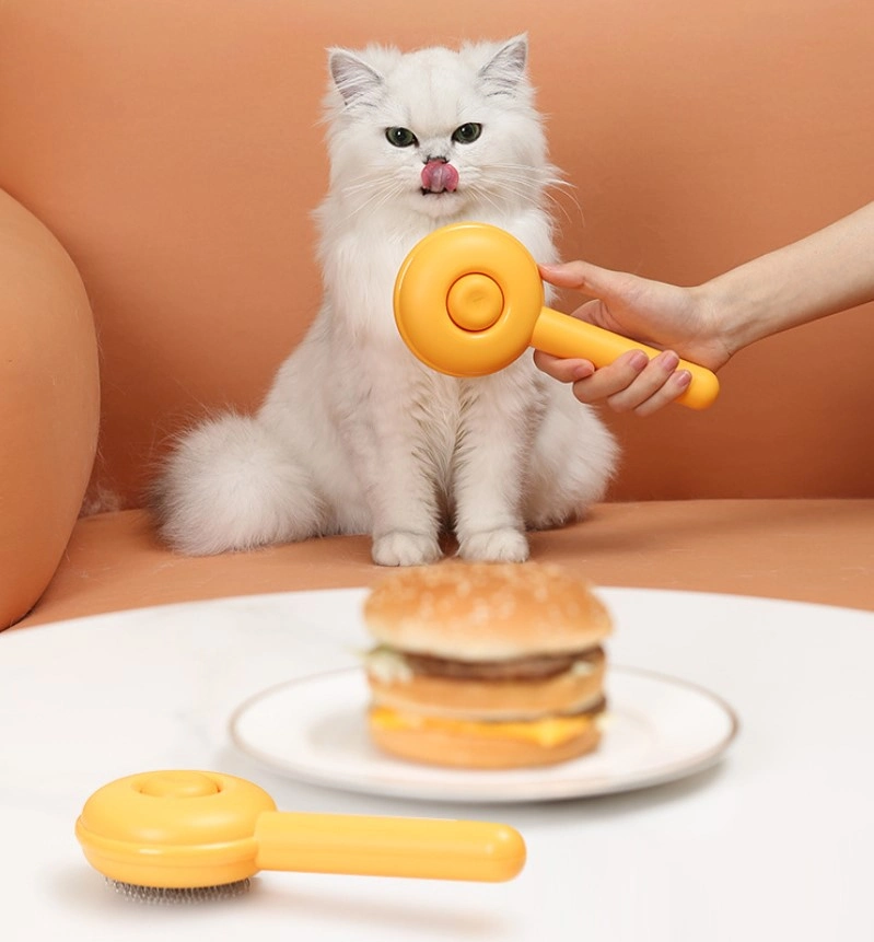 Hamburger Şekilli Otomatik Temizlenen Evcil Hayvan Tarağı ( Lisinya )