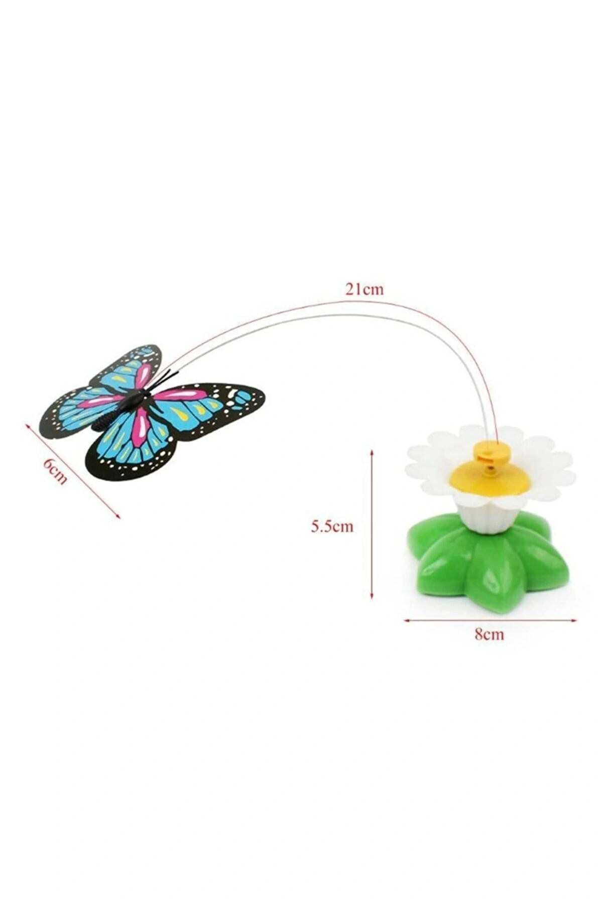 Hareketli Pilli Kelebek Kedi Oyuncağı ( Lisinya )