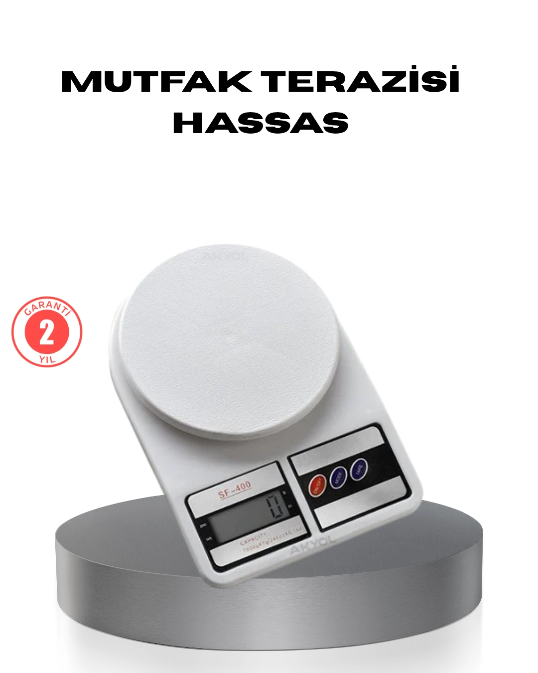 Hassas Dijital Mutfak Tartısı – 1g Doğruluk, Lcd Ekran, Otomatik Kapanma ( Lisinya )