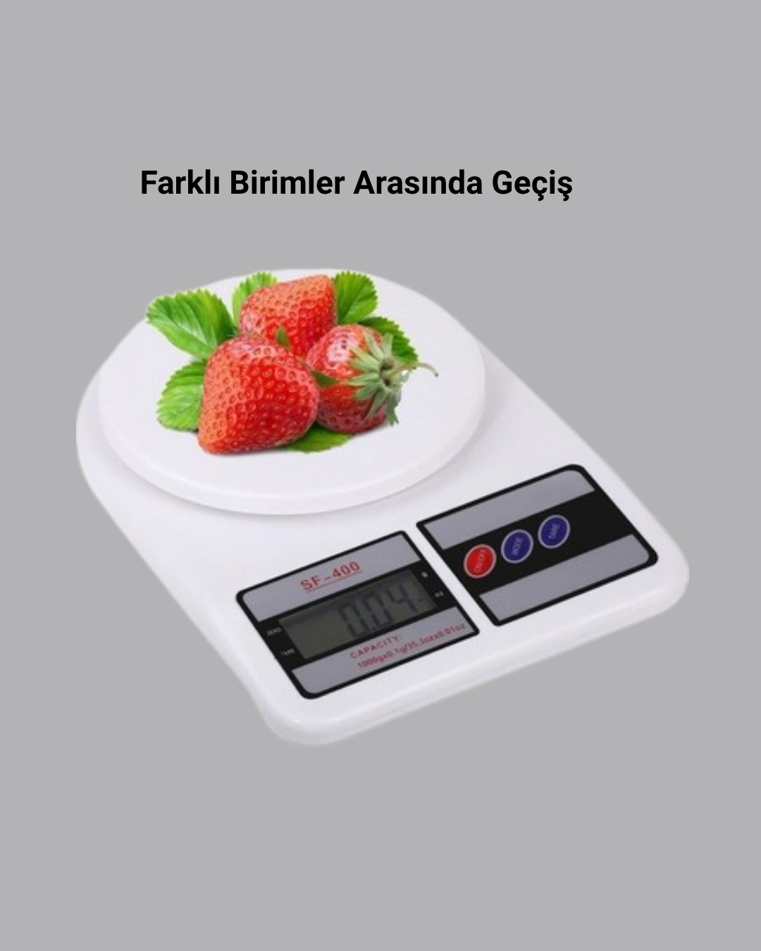 Hassas Dijital Mutfak Tartısı – 1g Doğruluk, Lcd Ekran, Otomatik Kapanma ( Lisinya )