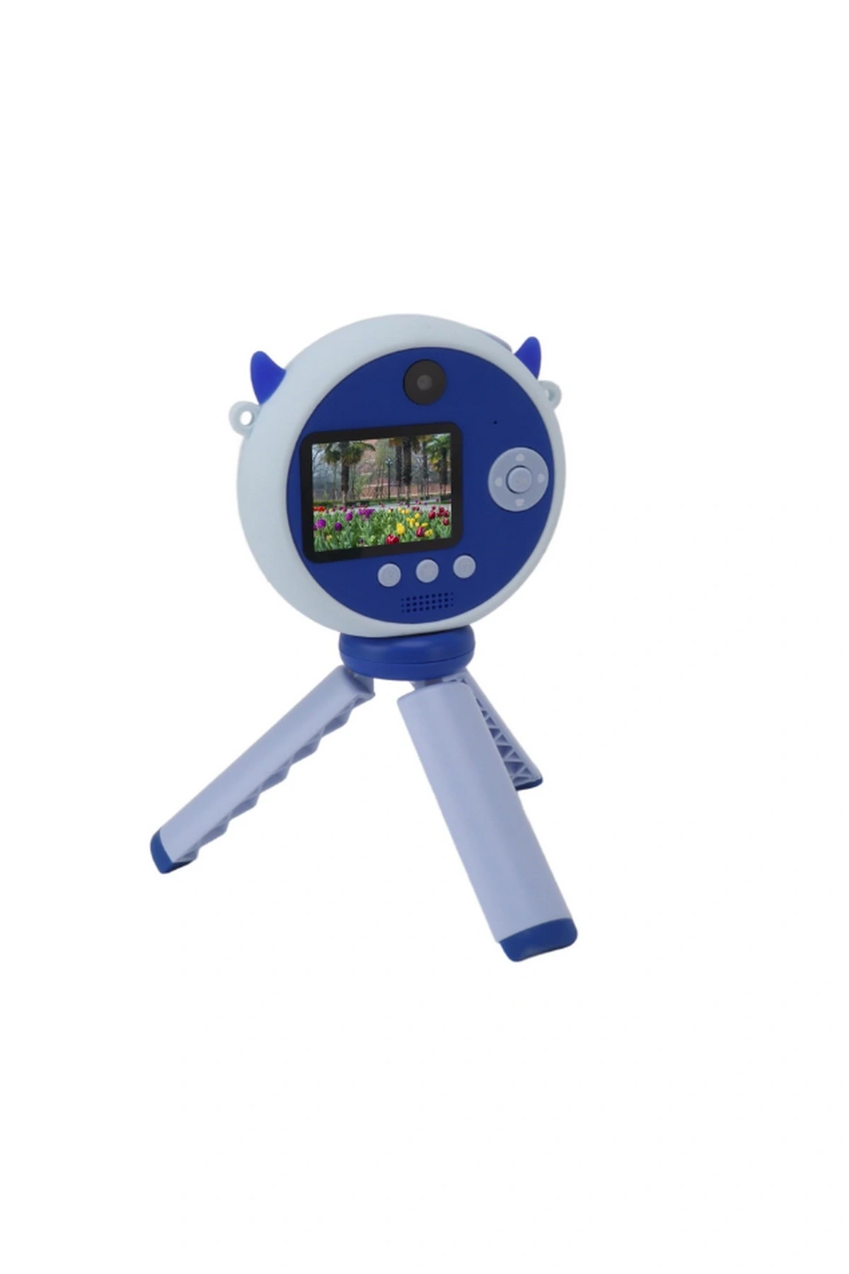 Hd Kamera Karikatür Tripodlu Çocuk Dijital Kamera Fotoğraf Makinası 1080p Video Kaydedici 2.0 İnç ( Lisinya )