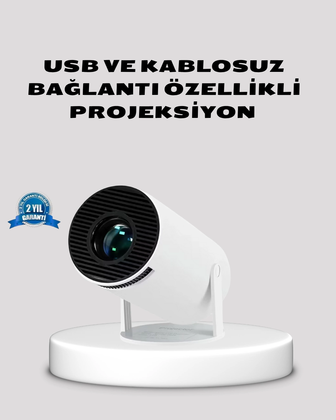 Hdmı Usb Bağlantılı 4k Destekli Taşınabilir Projeksiyon Cihazı ( Lisinya )