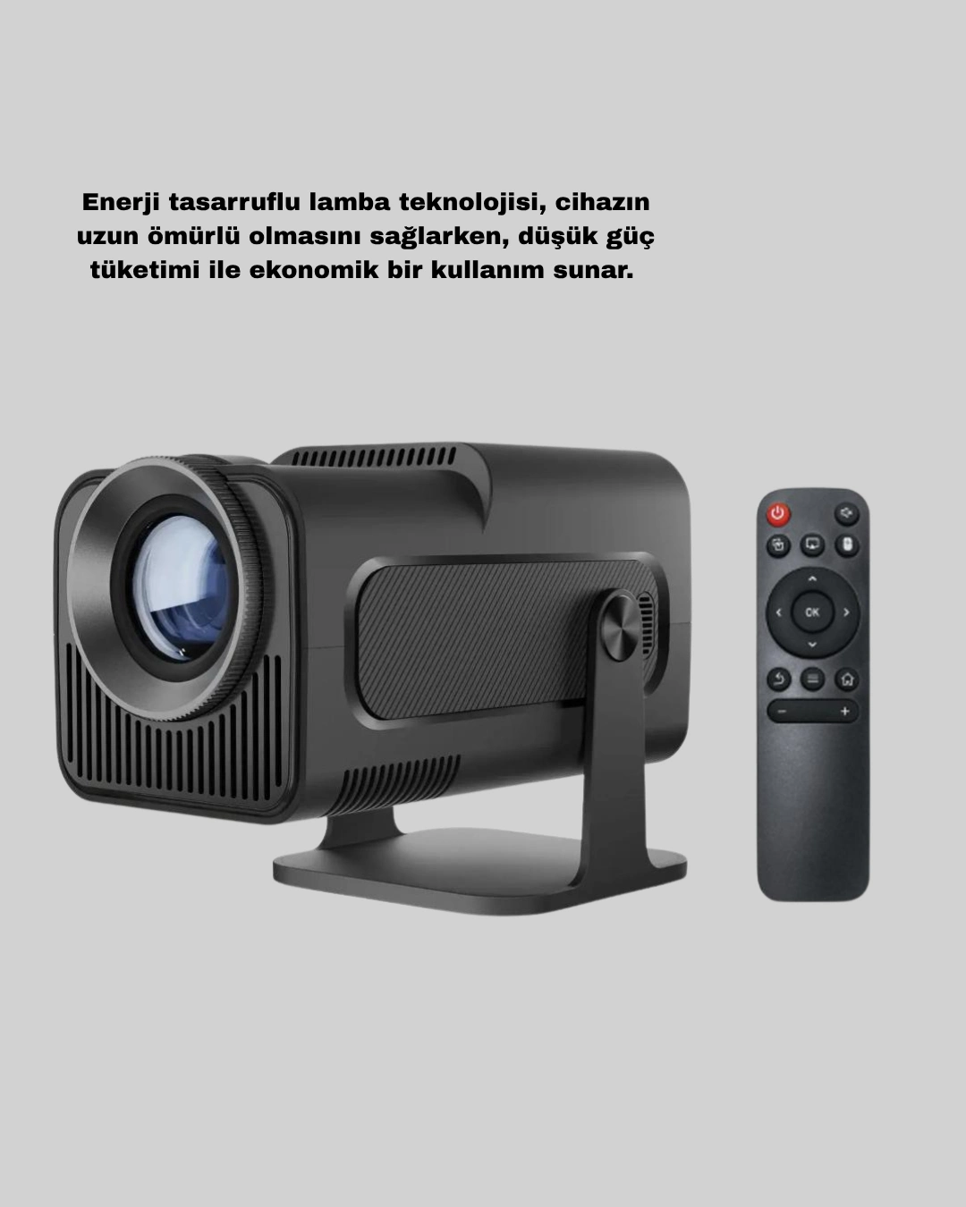 Hdmı Usb Girişli Akıllı Projeksiyon Cihazı Taşınabilir Düşük Tüketimli ( Lisinya )