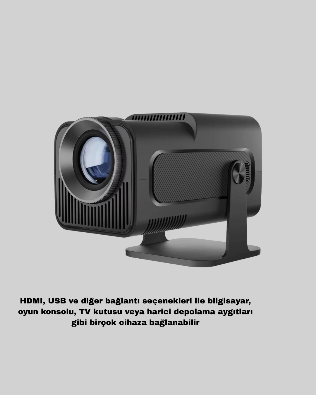 Hdmı Usb Girişli Akıllı Projeksiyon Cihazı Taşınabilir Düşük Tüketimli ( Lisinya )