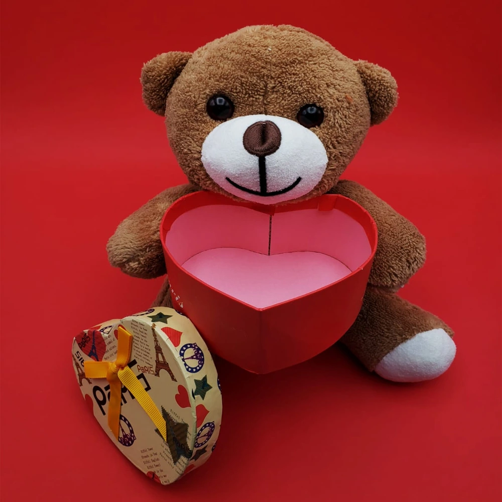 Hediyelik Kahverengi Kutulu Ayıcık ( Lisinya )