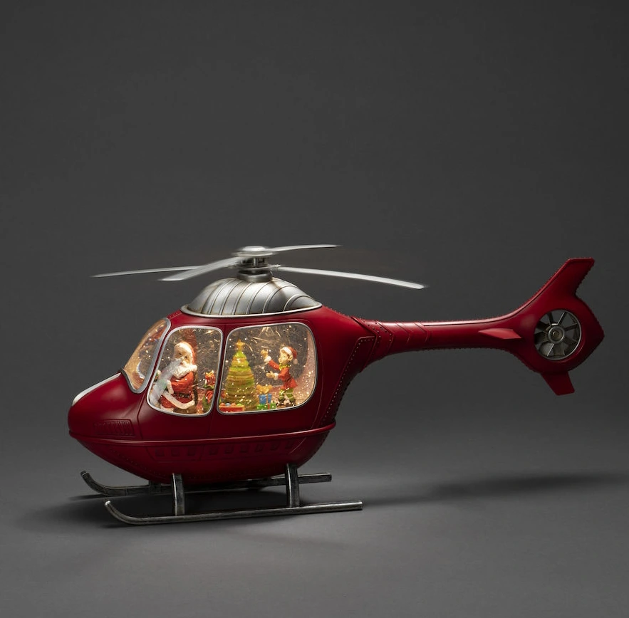 Helikopter Tasarımlı Işıklı Müzikli Kar Küresi ( Lisinya ) Helikopter Tasarımlı Işıklı Müzikli Kar Küresi ( Lisinya )