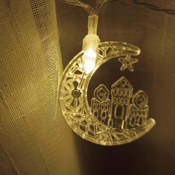 Hilal Tasarımlı Ramazan Süslemesi 20 Led Usb Aydınlatma ( Lisinya )