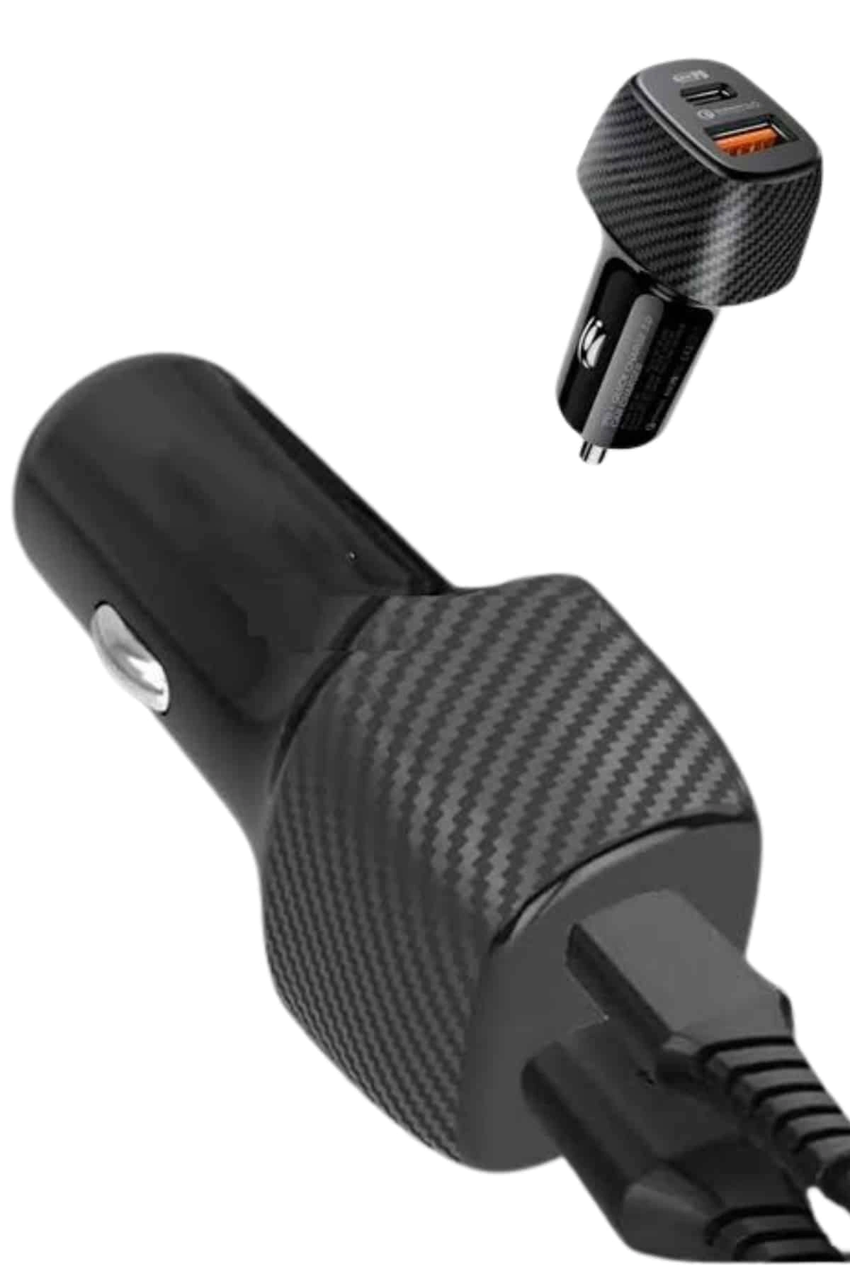 Hızlı Oto Şarj Cihazı 38w Çift Girişli Hızlı Şarj Oto Çakmaklık Type-c ( Lisinya )