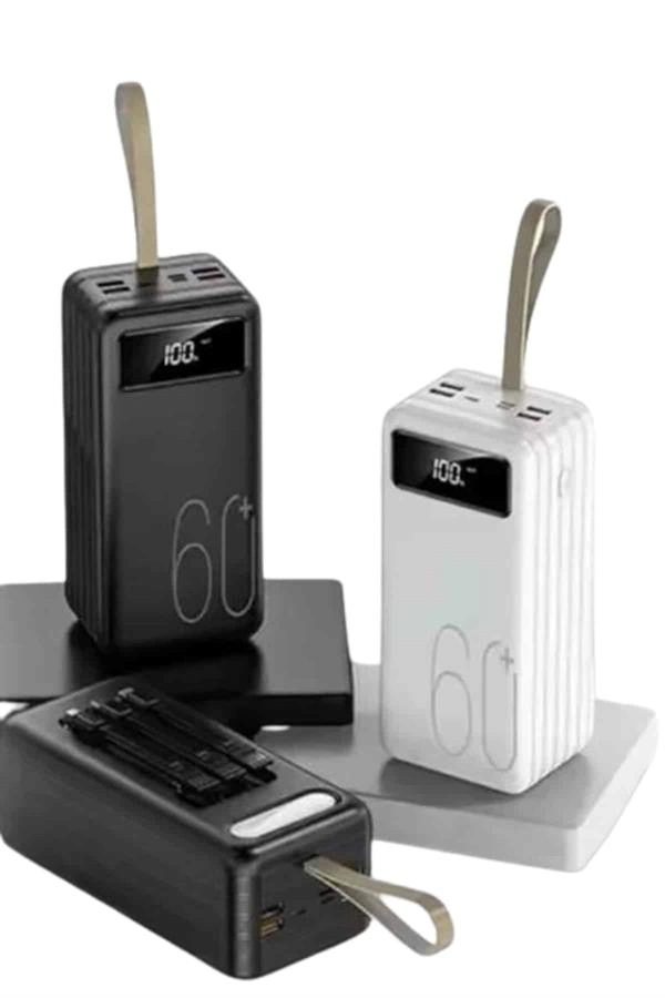 Hızlı Şarj 4 Çıkışlı Powerbank 60.000 Mah Taşınabilir Dijital Göstergeli ( Lisinya )