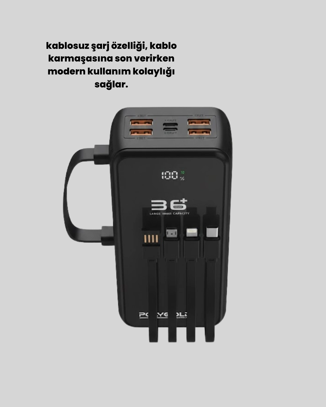 Hızlı Şarj Destekli Powerbank Tüm Cihazlarla Uyumlu ( Lisinya )