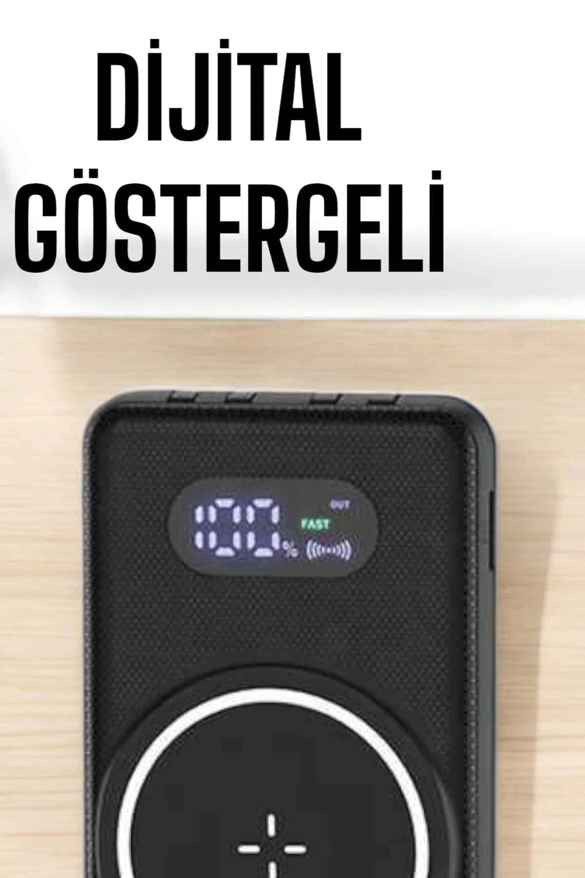 Hızlı Şarj Dijital Göstergeli Powerbankli Çoklu Şarj Özelliği ( Lisinya )