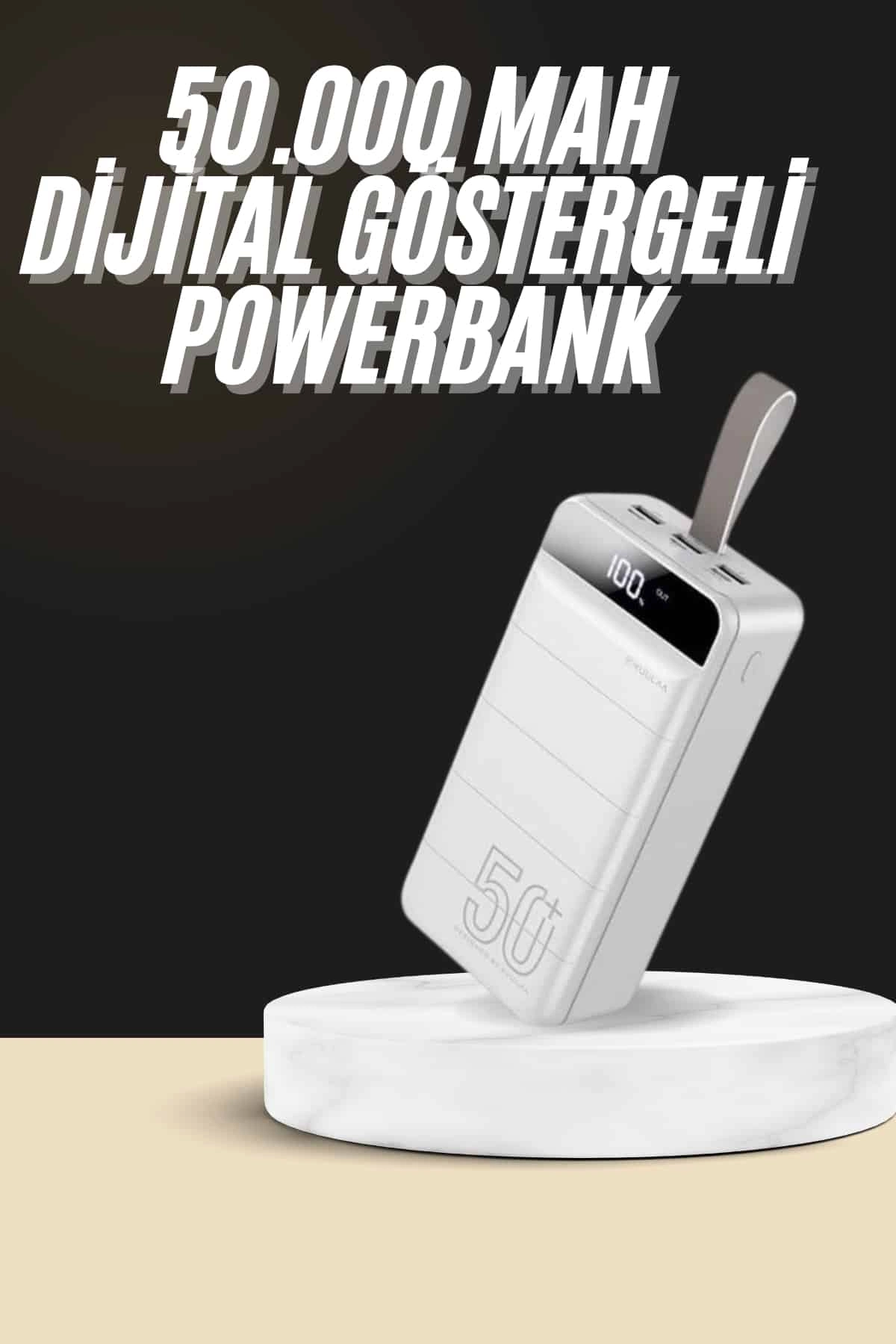 Hızlı Taşınabilir 50.000 Mah Powerbank Led Ekran Android Ve İos Uyumlu ( Lisinya )
