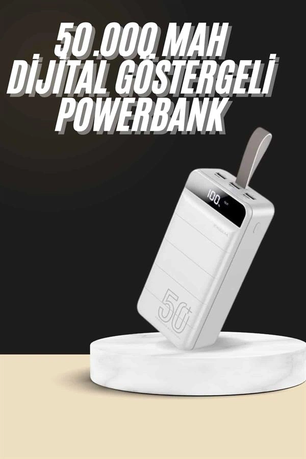 Hızlı Taşınabilir 50.000 Mah Powerbank Led Ekran Android Ve İos Uyumlu ( Lisinya )