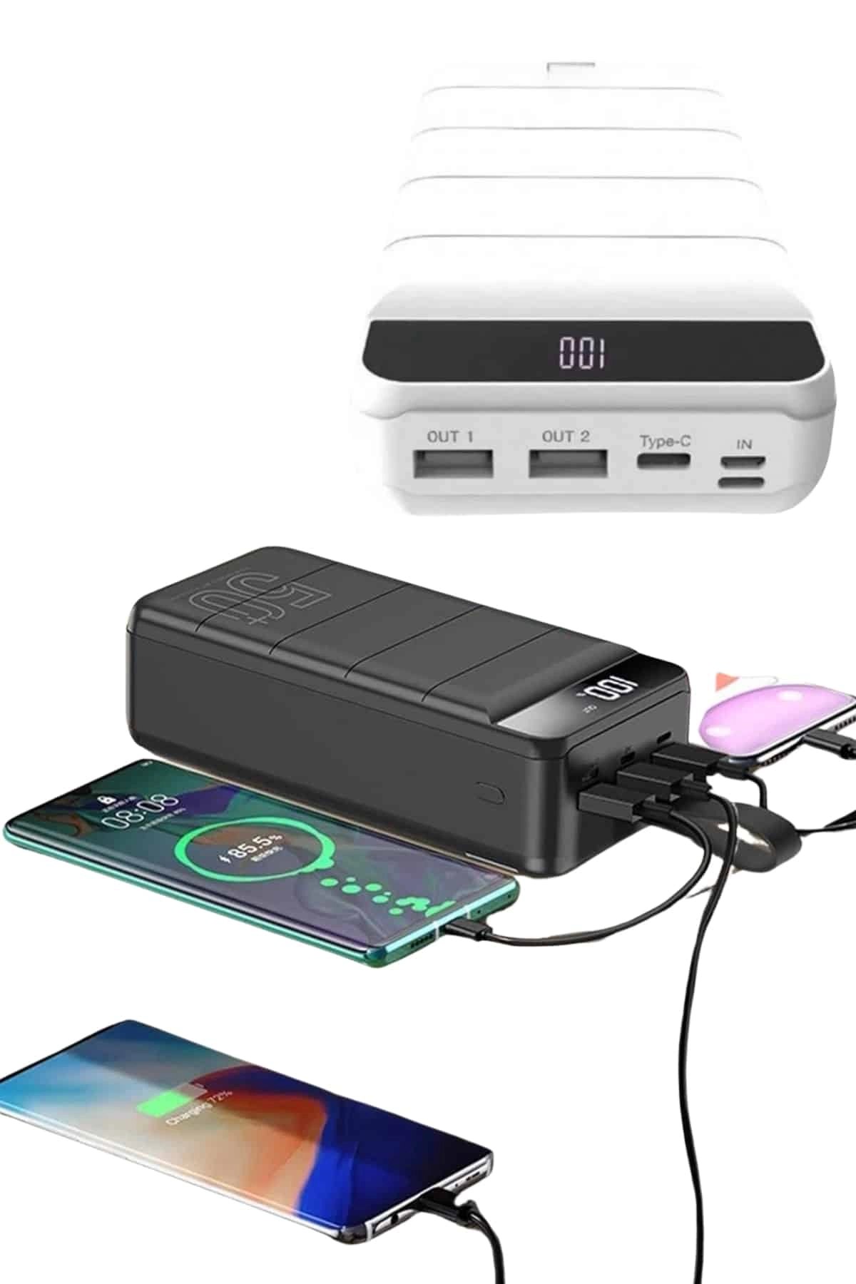 Hızlı Taşınabilir 50.000 Mah Powerbank Led Ekran Android Ve İos Uyumlu ( Lisinya )