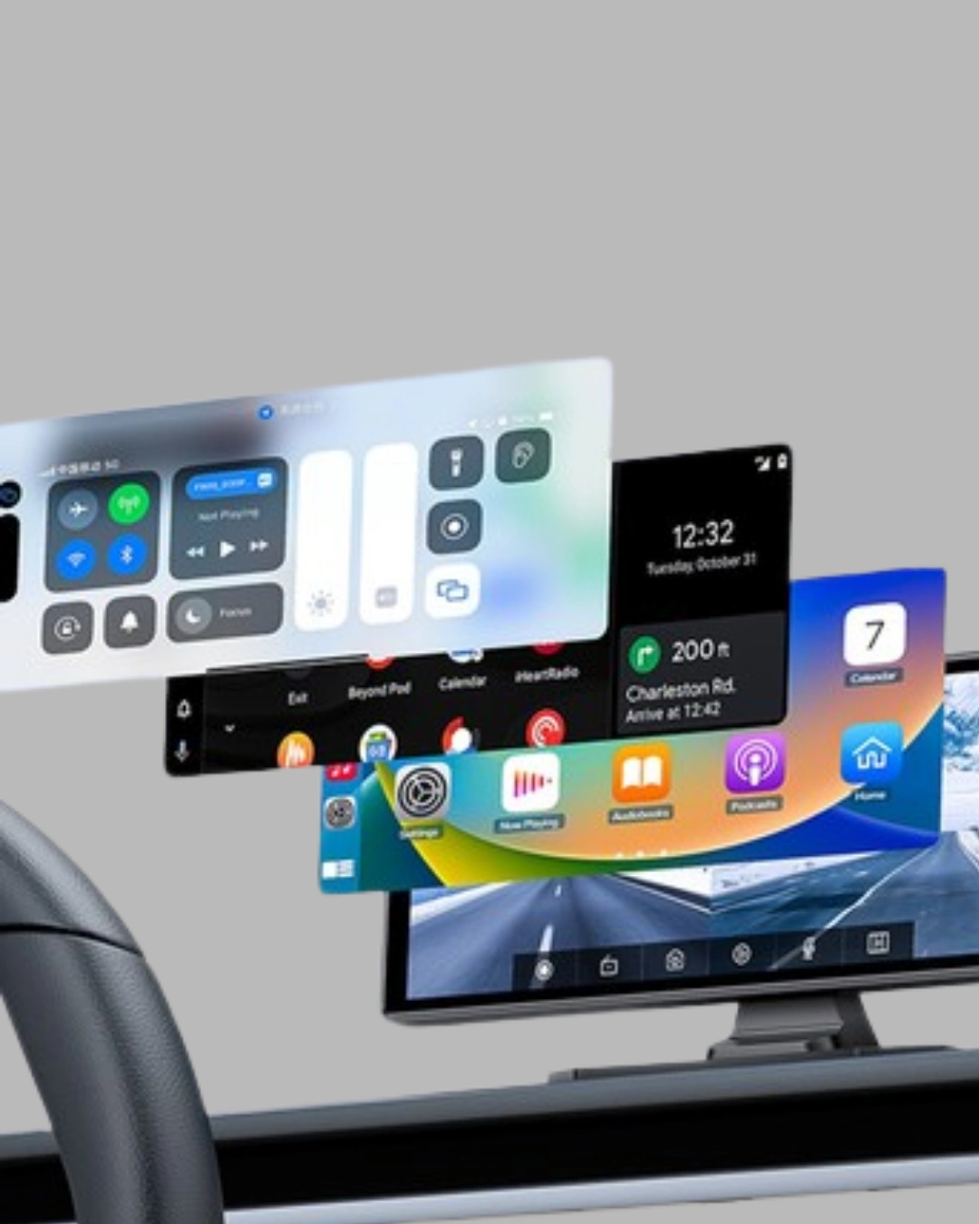 Honda Civic, Jazz, Hr-v, Cr-v, Nissan Qashqai, Micra, Juke,uyumlu Kablosuz Carplay & Android Auto Multimedya – Geri Görüş Kameralı ( Lisinya )