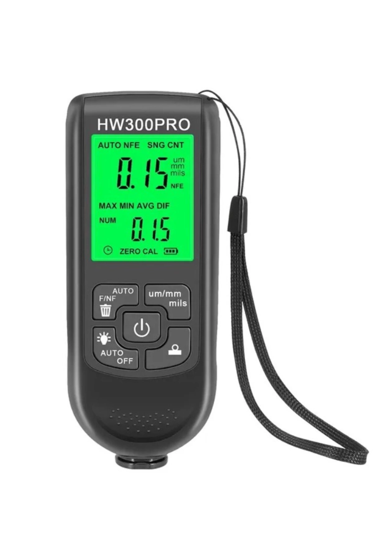 Hw-300pro Araba Boyası Film Otomatik Kalınlık Ölçer 0-2000um Fe & Nfe Kaplama Kalınlık Test Cihazı M ( Lisinya )