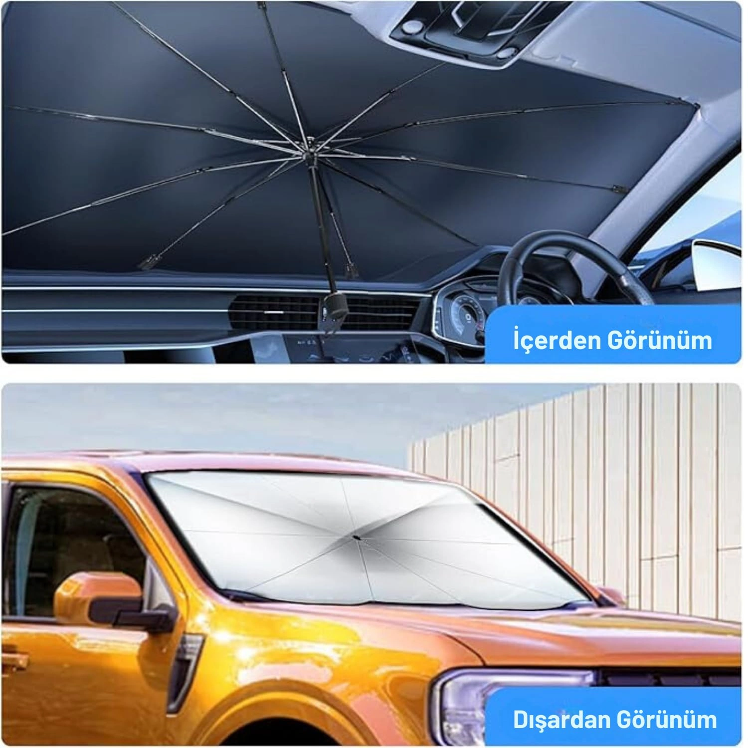 Hyundai İ30, Ford Fiesta, Seat Ibiza, Renault Clio, Dacia Duster Uyumlu Oto Şemsiye ( Lisinya )