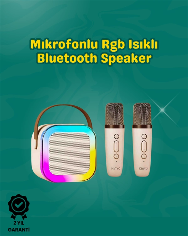 İki Mikrofonlu Renkli Led Işıklı Karaoke Cihazı ( Lisinya ) İki Mikrofonlu Renkli Led Işıklı Karaoke Cihazı ( Lisinya )