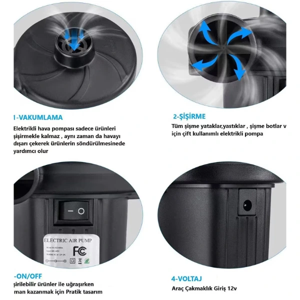 İki Yönlü Elektrikli Hava Pompası ( Lisinya ) İki Yönlü Elektrikli Hava Pompası ( Lisinya )