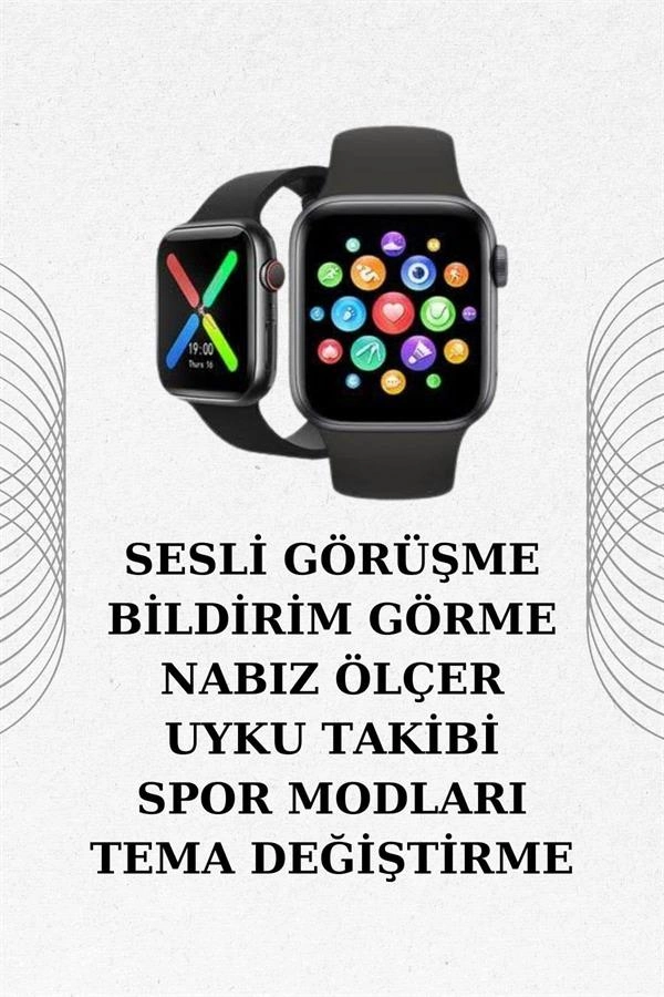 İkili Set Dev Kampanya Ucuz Kulaklık Ucuz Akıllı Saat Gürültü Önleyici Uzun Pil Ömrü ( Lisinya )