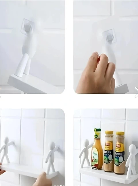 İnsan Figürlü Yapışkanlı Çok Amaçlı Duvar Rafı ( Lisinya ) İnsan Figürlü Yapışkanlı Çok Amaçlı Duvar Rafı ( Lisinya )