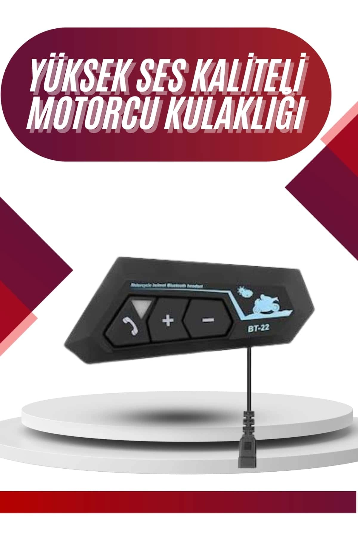Intercom Bluetooth Kask Kulaklık Motosiklet Kulaklık 5.0 Bluetooth ( Lisinya )