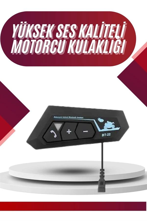 Intercom Bluetooth Kask Kulaklık Motosiklet Kulaklık 5.0 Bluetooth ( Lisinya )