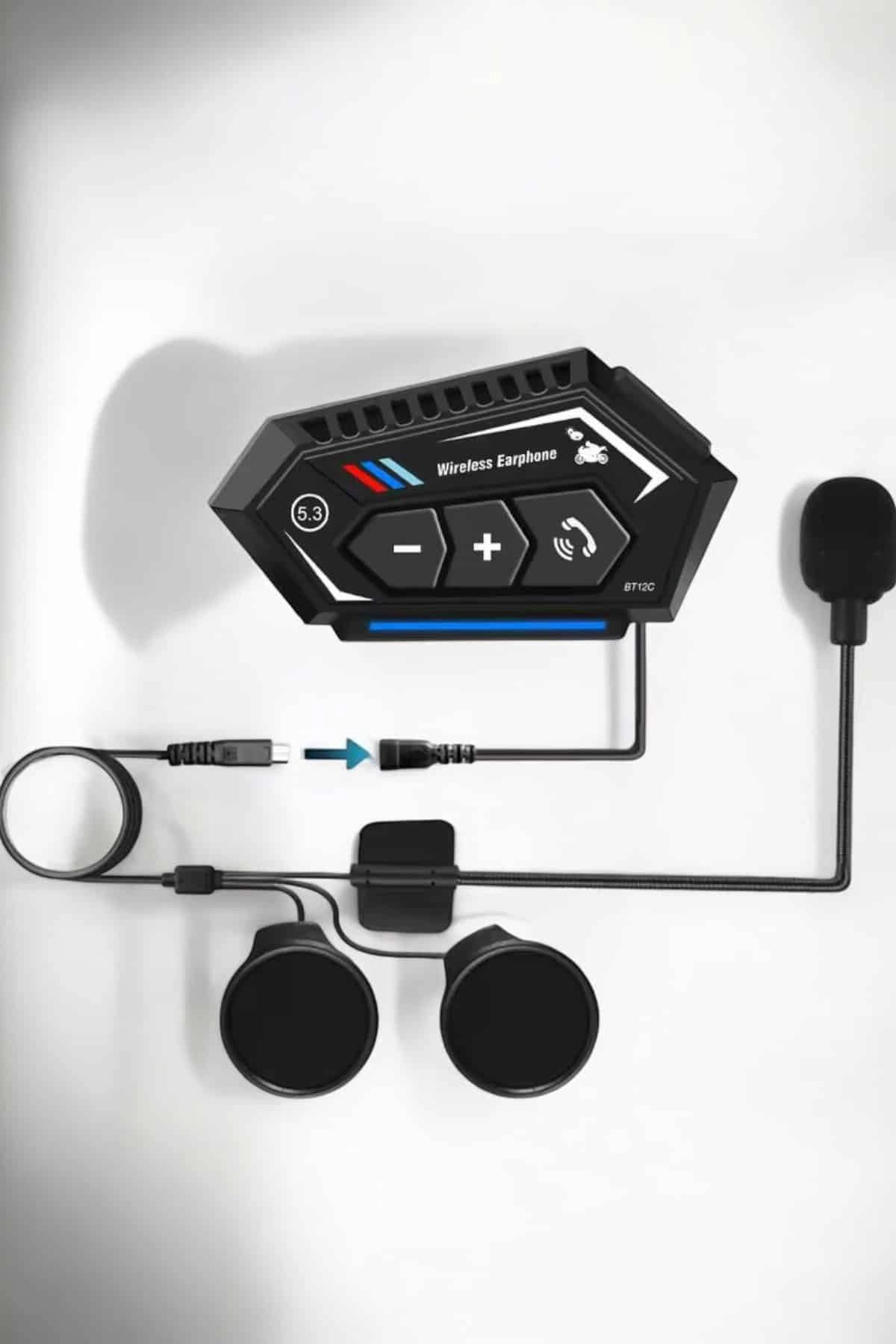 İnterkom Intercom Kask Kulaklık Bt22 Bluetooth Motosiklet Kulaklık 5.0 Bluetooth ( Lisinya )