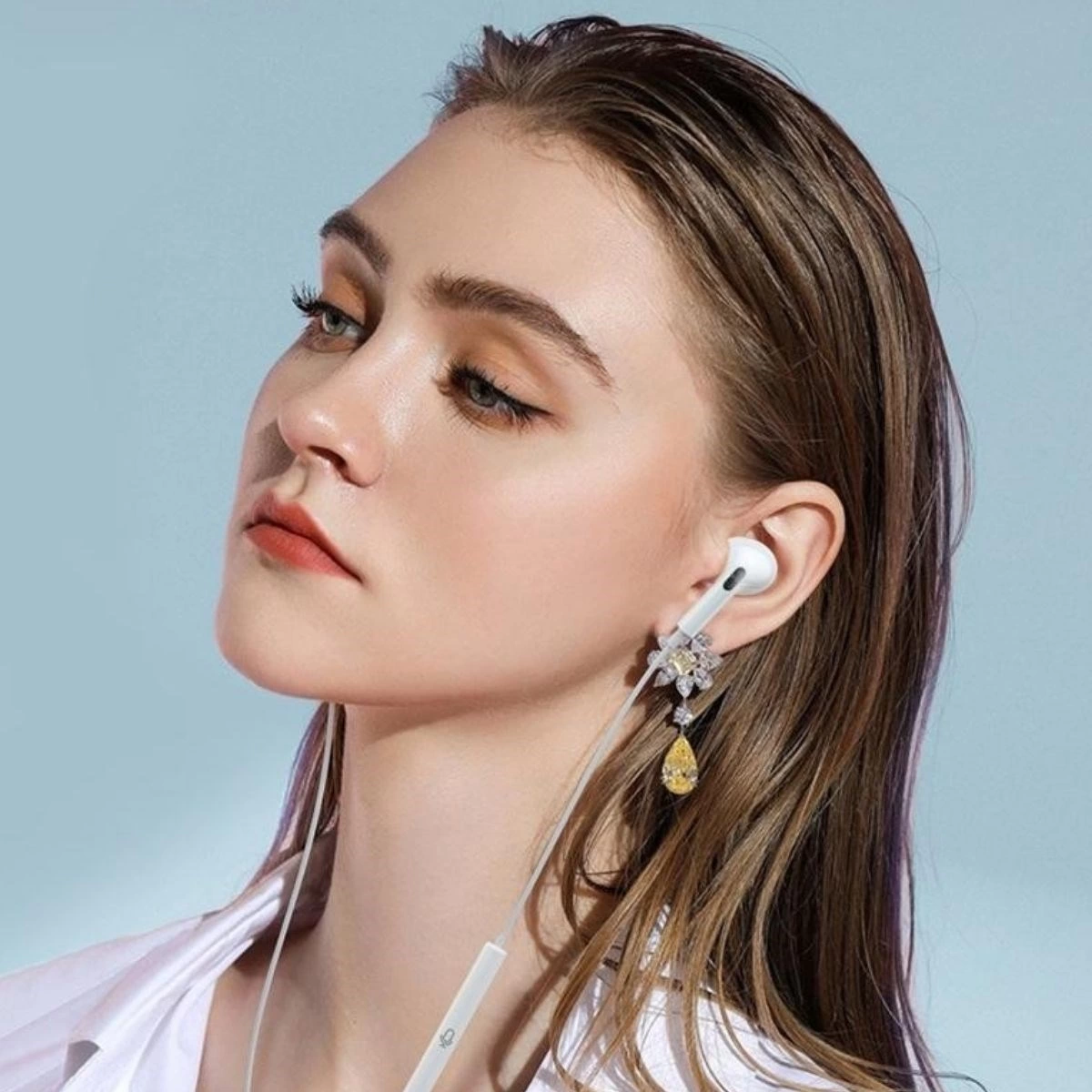 İphone Ucu Çıkışlı Pop Up Kulakiçi Yumuşak Kontrol Tuşlu Kulaklık ( Lisinya )