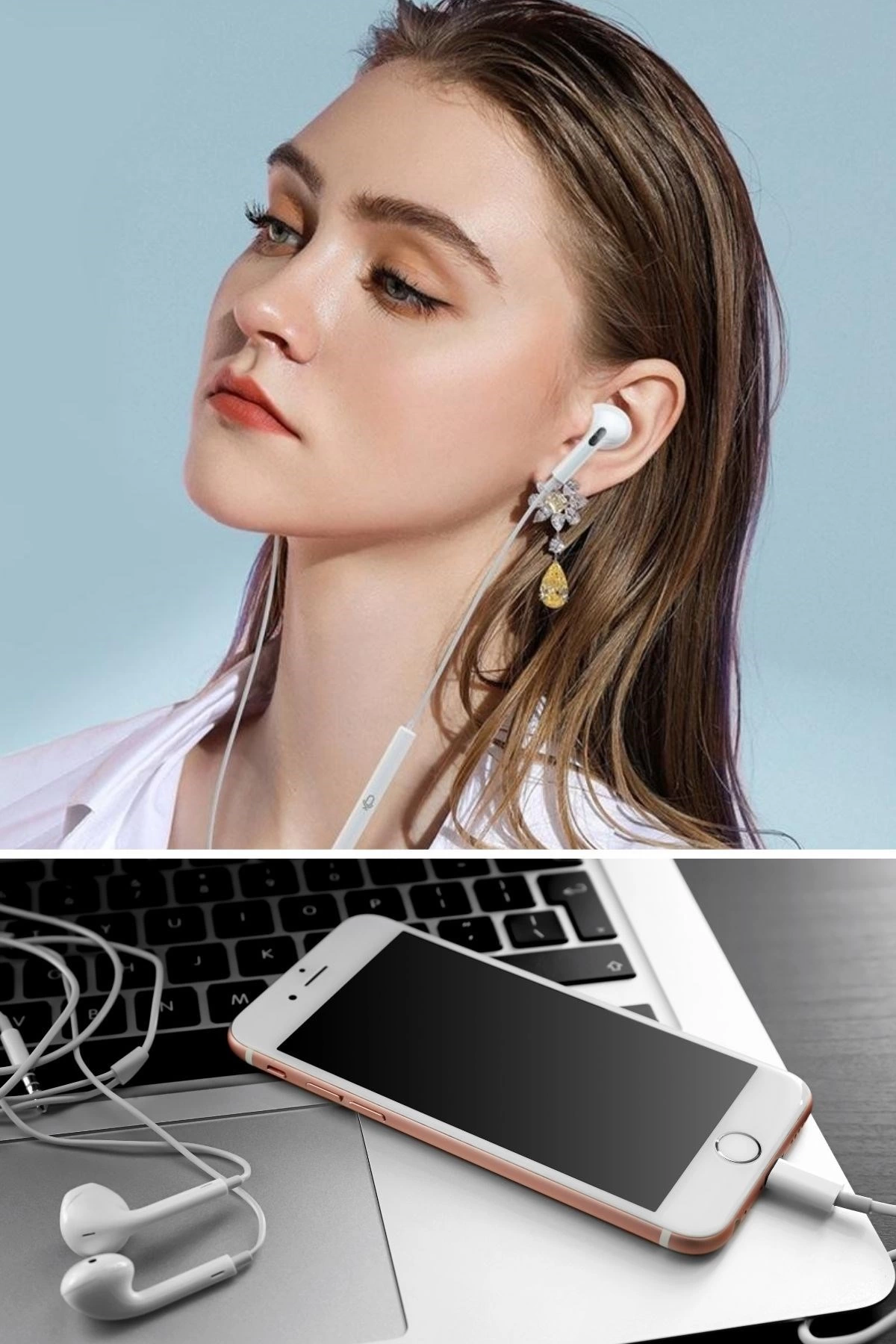 İphone Ucu Çıkışlı Pop Up Kulakiçi Yumuşak Kontrol Tuşlu Kulaklık ( Lisinya )