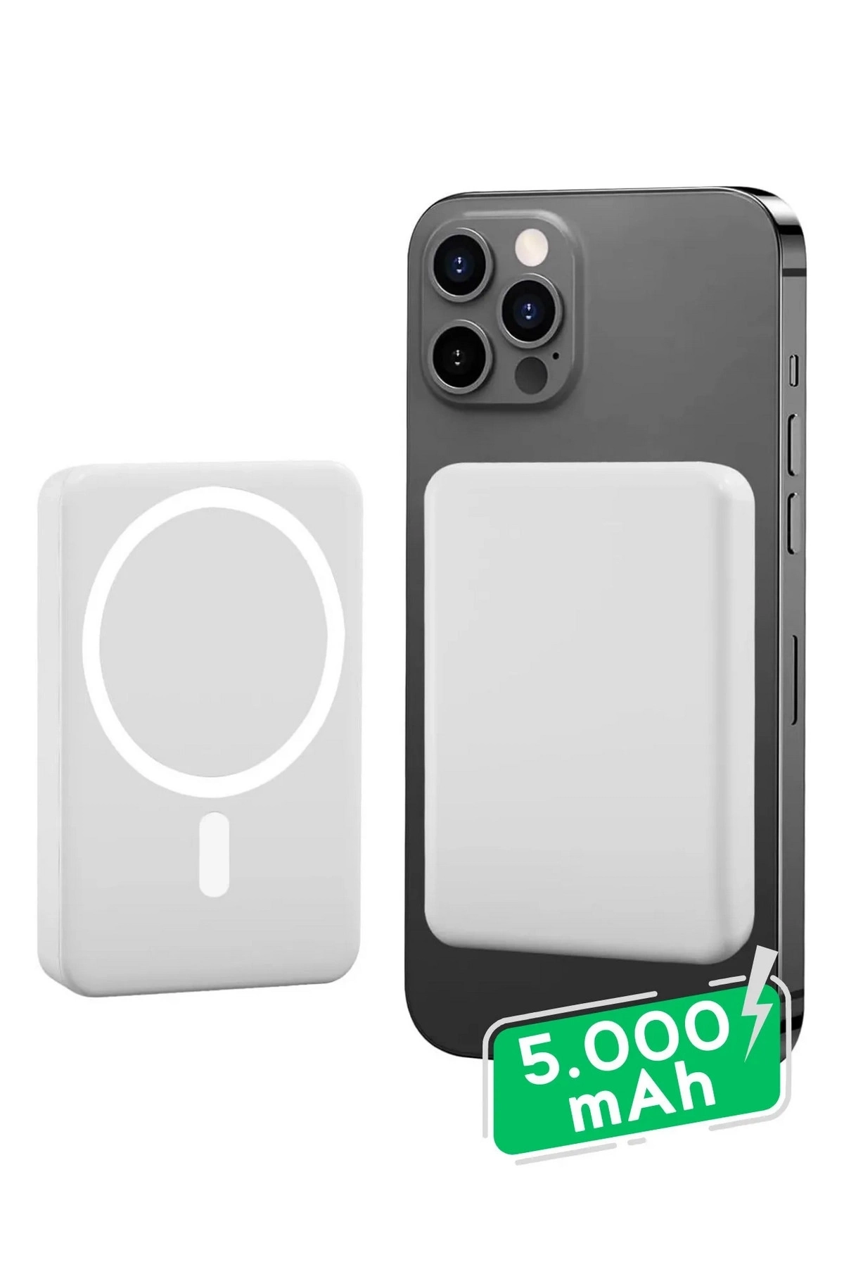 Iphone Uyumlu 5000 Mah Wireless Magsafe Batarya-kablosuz Şarj Powerbank ( Lisinya )