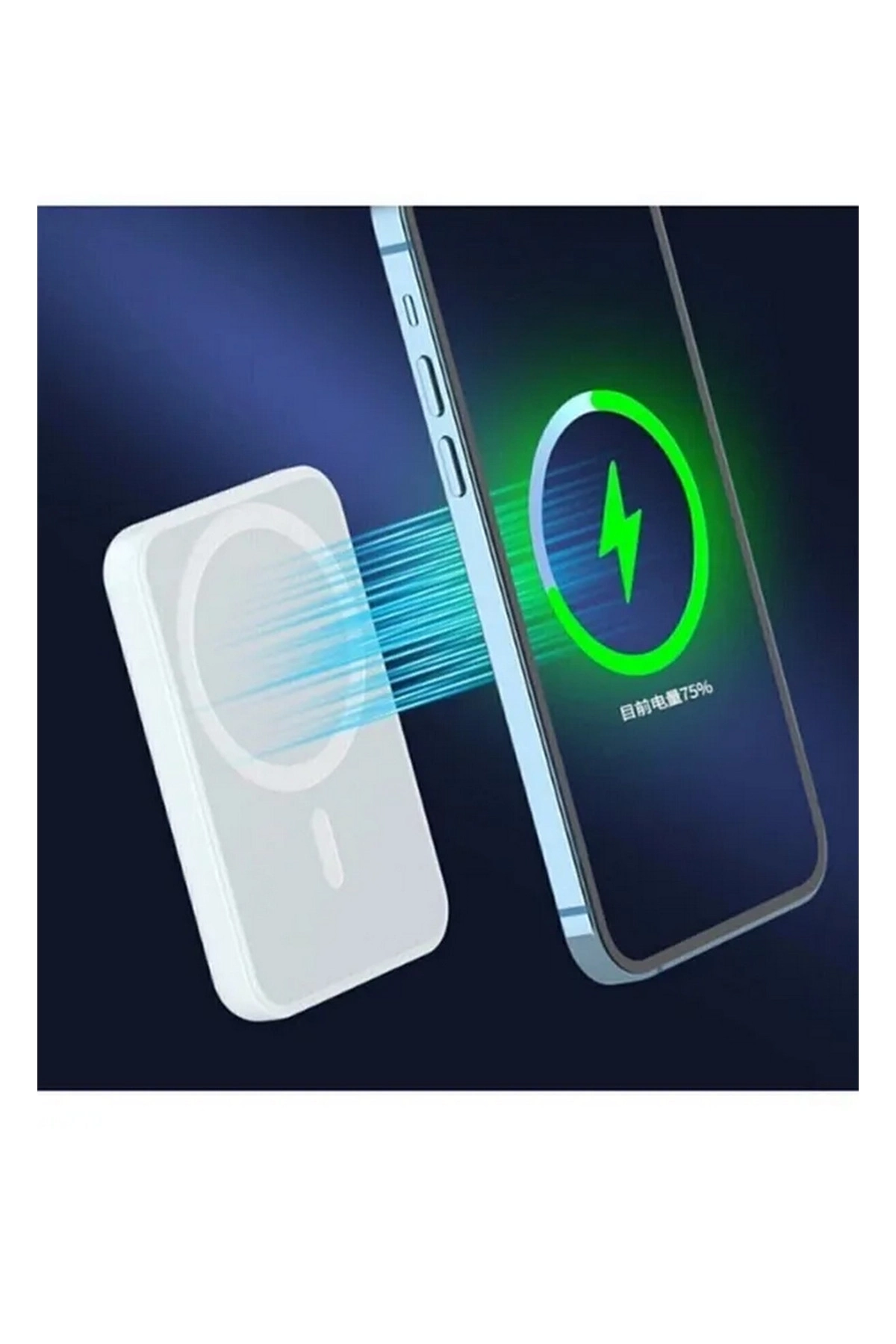 Iphone Uyumlu 5000 Mah Wireless Magsafe Batarya-kablosuz Şarj Powerbank ( Lisinya )
