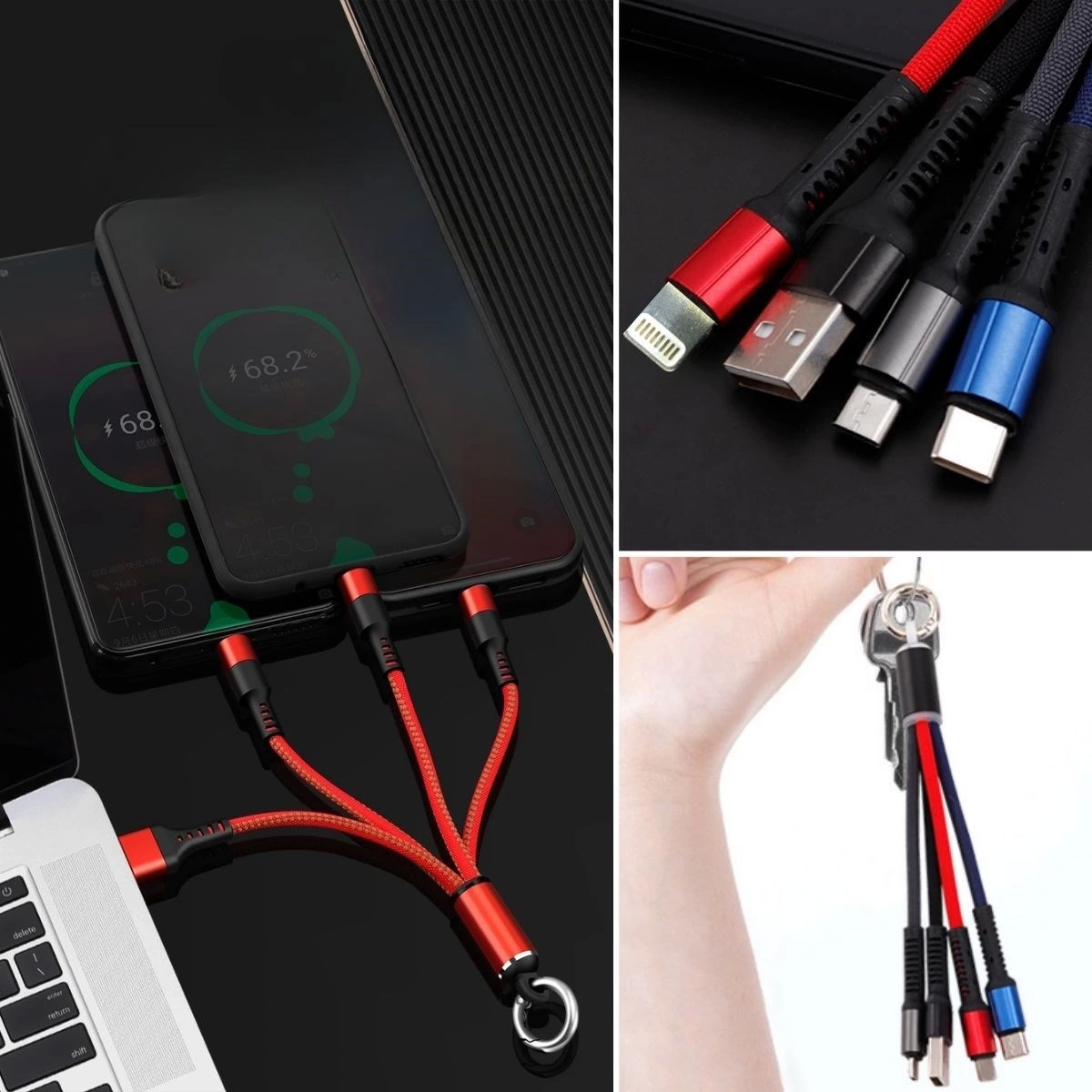Işıklı Anahtarlık Model 3 İn 1 Usb Çıkışlı Mikro,type-c Ve İphone Uyumlu Şarj Kablosu ( Lisinya ) Işıklı Anahtarlık Model 3 İn 1 Usb Çıkışlı Mikro,type-c Ve İphone Uyumlu Şarj Kablosu ( Lisinya )