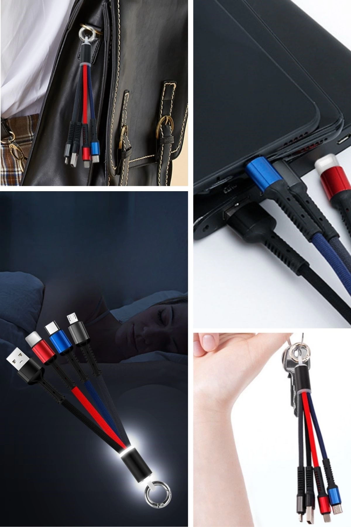 Işıklı Anahtarlık Model 3 İn 1 Usb Çıkışlı Mikro,type-c Ve İphone Uyumlu Şarj Kablosu ( Lisinya ) Işıklı Anahtarlık Model 3 İn 1 Usb Çıkışlı Mikro,type-c Ve İphone Uyumlu Şarj Kablosu ( Lisinya )