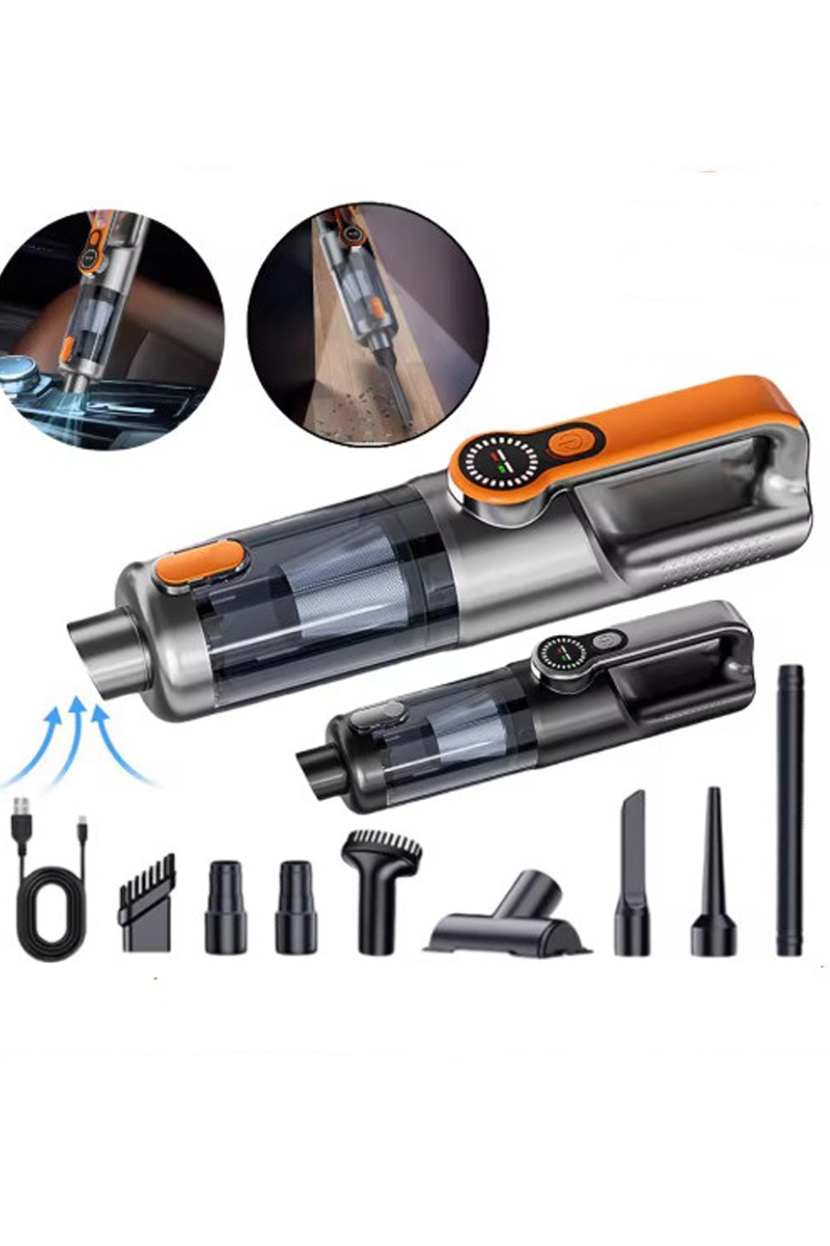 Işıklı Araç Süpürgesi Kablosuz 22.000 Pascal Çekim Gücü Vakum Ve Üfleme 2in1 10başlık Metal Filtreli ( Lisinya ) Işıklı Araç Süpürgesi Kablosuz 22.000 Pascal Çekim Gücü Vakum Ve Üfleme 2in1 10başlık Metal Filtreli ( Lisinya )