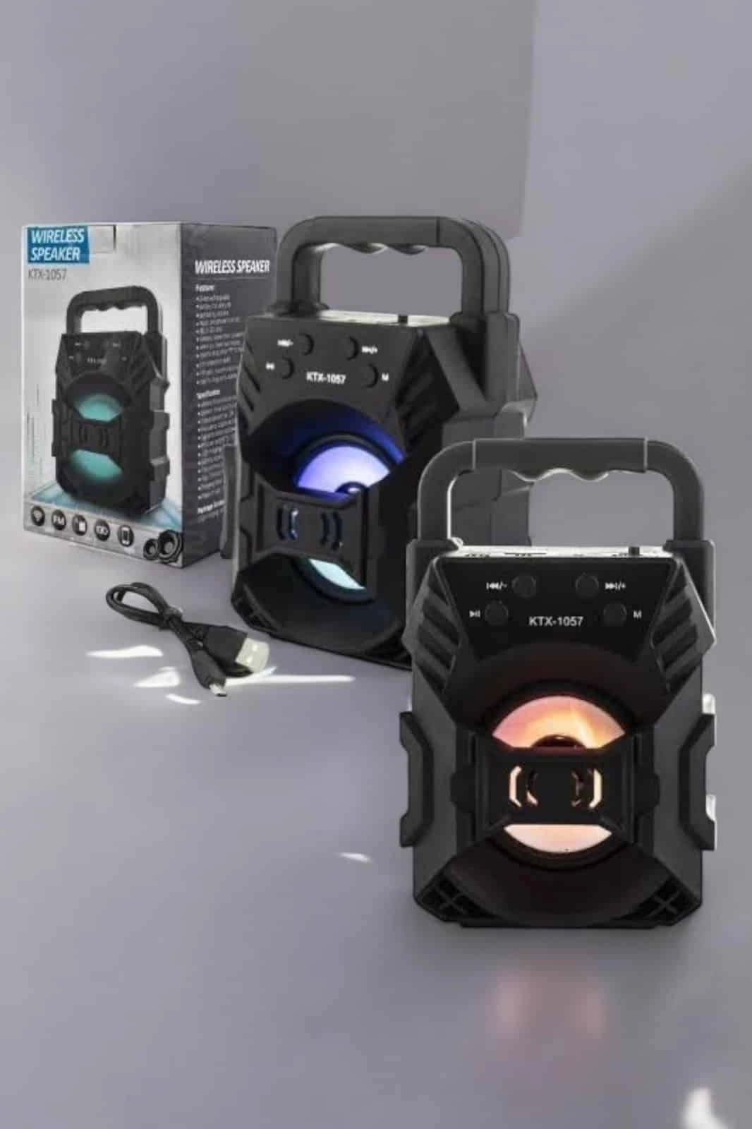 Işıklı Bluetooth Hoparlör Müzik Ve Renkli Işık Taşınabiilir ( Lisinya )