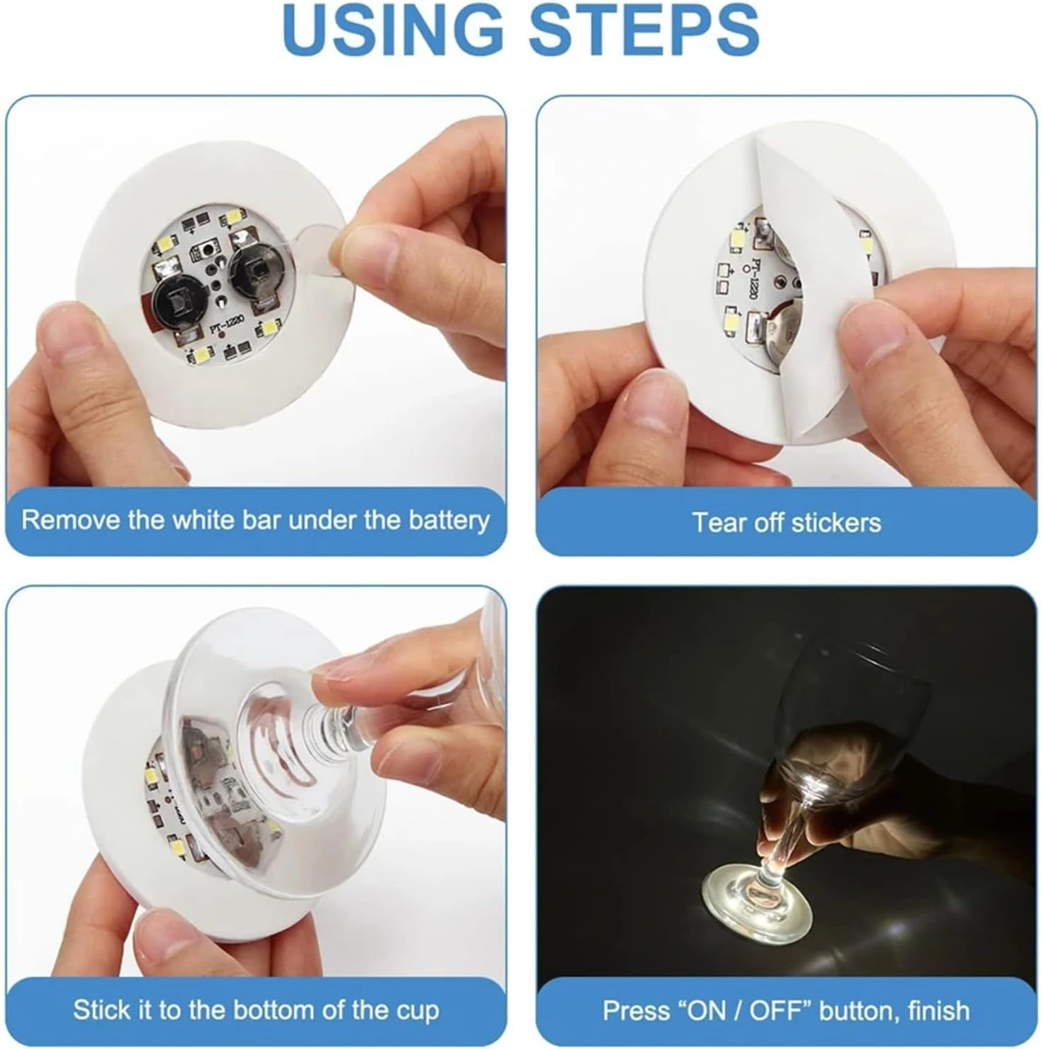 Işıklı Yapışkanlı Bardak Altı Atı Ledli 3 Modlu ( Lisinya ) Işıklı Yapışkanlı Bardak Altı Atı Ledli 3 Modlu ( Lisinya )