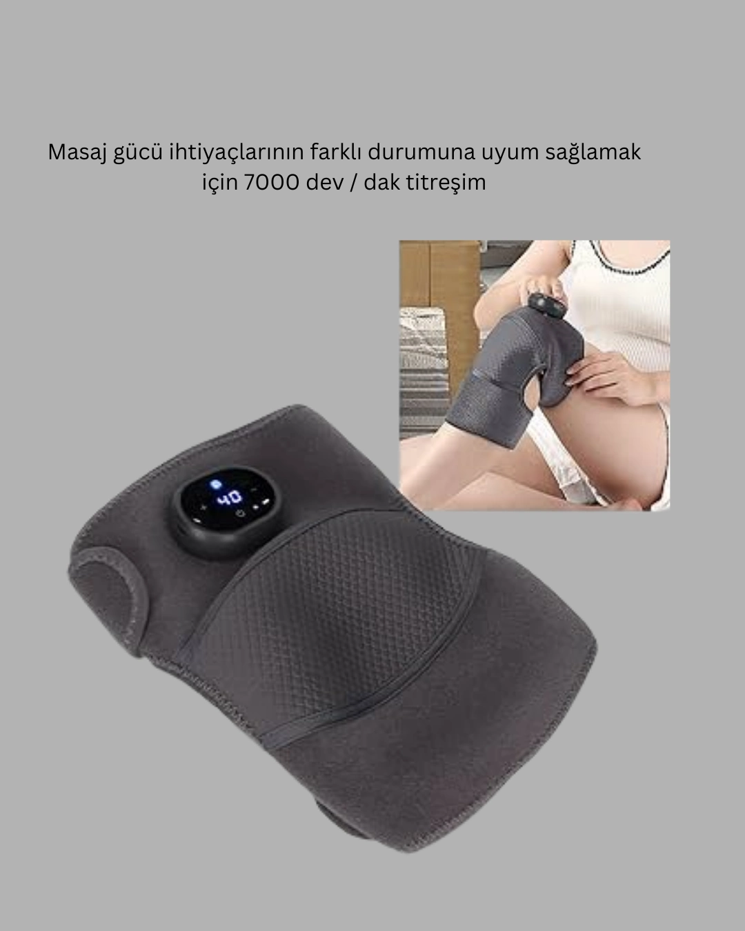 Isıtmalı Titreşimli Diz Masaj Cihazı 3d Rezonans Teknolojili ( Lisinya )