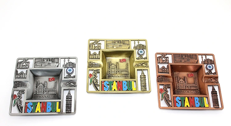 İstanbul Temalı Yöresel Metal Küllük Kare ( Lisinya ) İstanbul Temalı Yöresel Metal Küllük Kare ( Lisinya )
