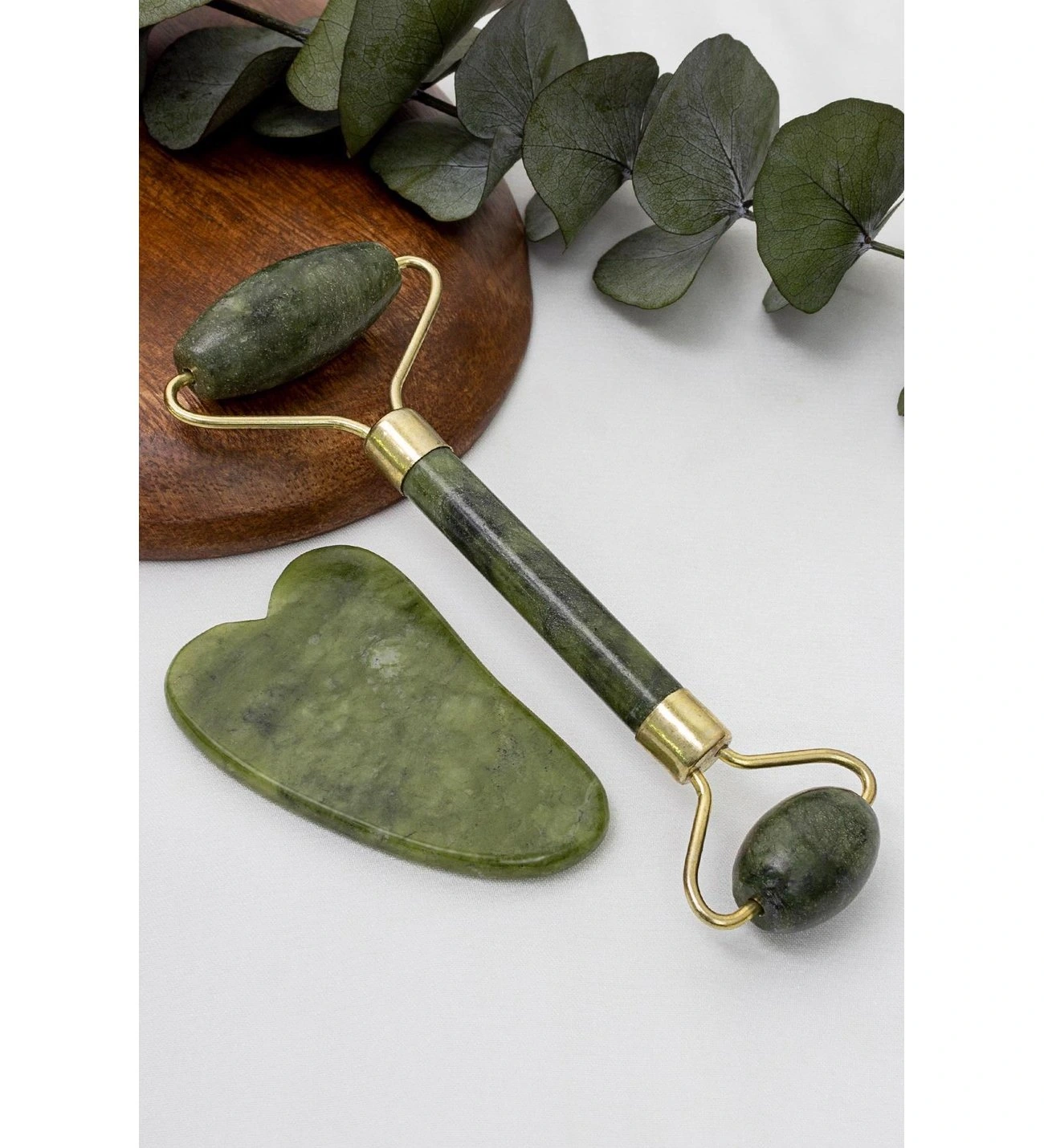 Jade Roller Gua Sha Taşı Seti ( Lisinya ) Jade Roller Gua Sha Taşı Seti ( Lisinya )