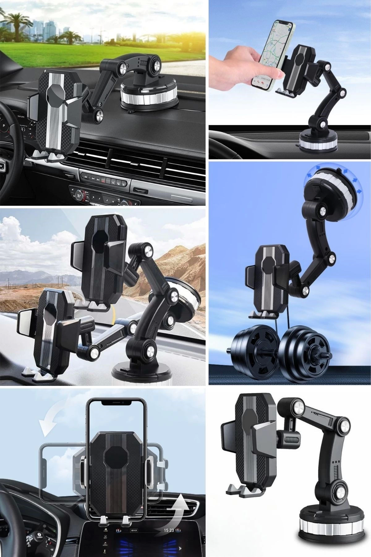 Jel Vantuzlu Cama Takılabilen Güçlü 360 Derece Dönebilen Ayarlanabilir Araç Içi Vantuzlu Telefon Tutucu ( Lisinya ) Jel Vantuzlu Cama Takılabilen Güçlü 360 Derece Dönebilen Ayarlanabilir Araç Içi Vantuzlu Telefon Tutucu ( Lisinya )