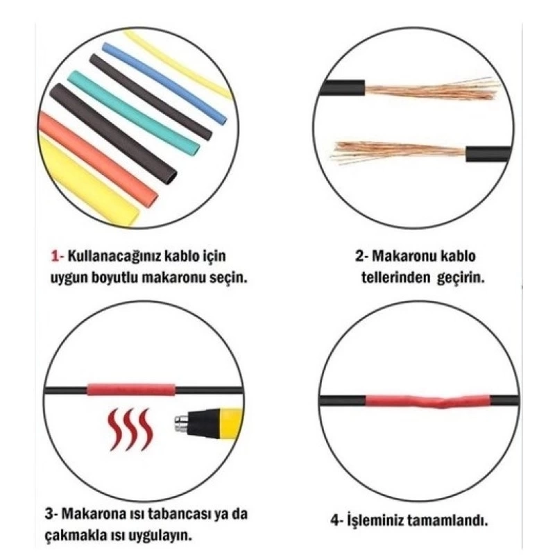 Kablo Koruyucu Makaron Seti 560 Parça ( Lisinya ) Kablo Koruyucu Makaron Seti 560 Parça ( Lisinya )