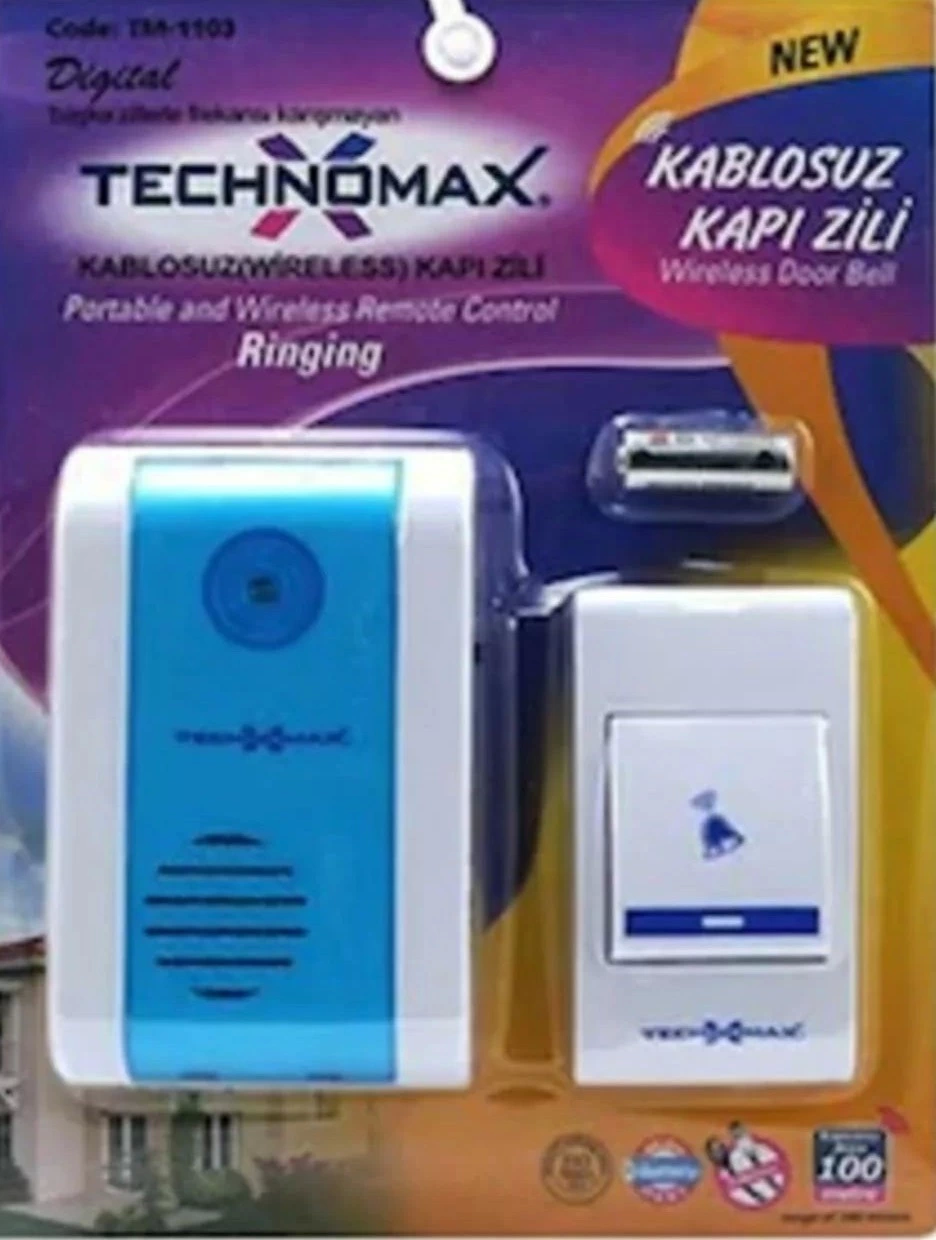 Kablosuz 100 Mt Mesafeli Kapı Zili ( Lisinya ) Kablosuz 100 Mt Mesafeli Kapı Zili ( Lisinya )
