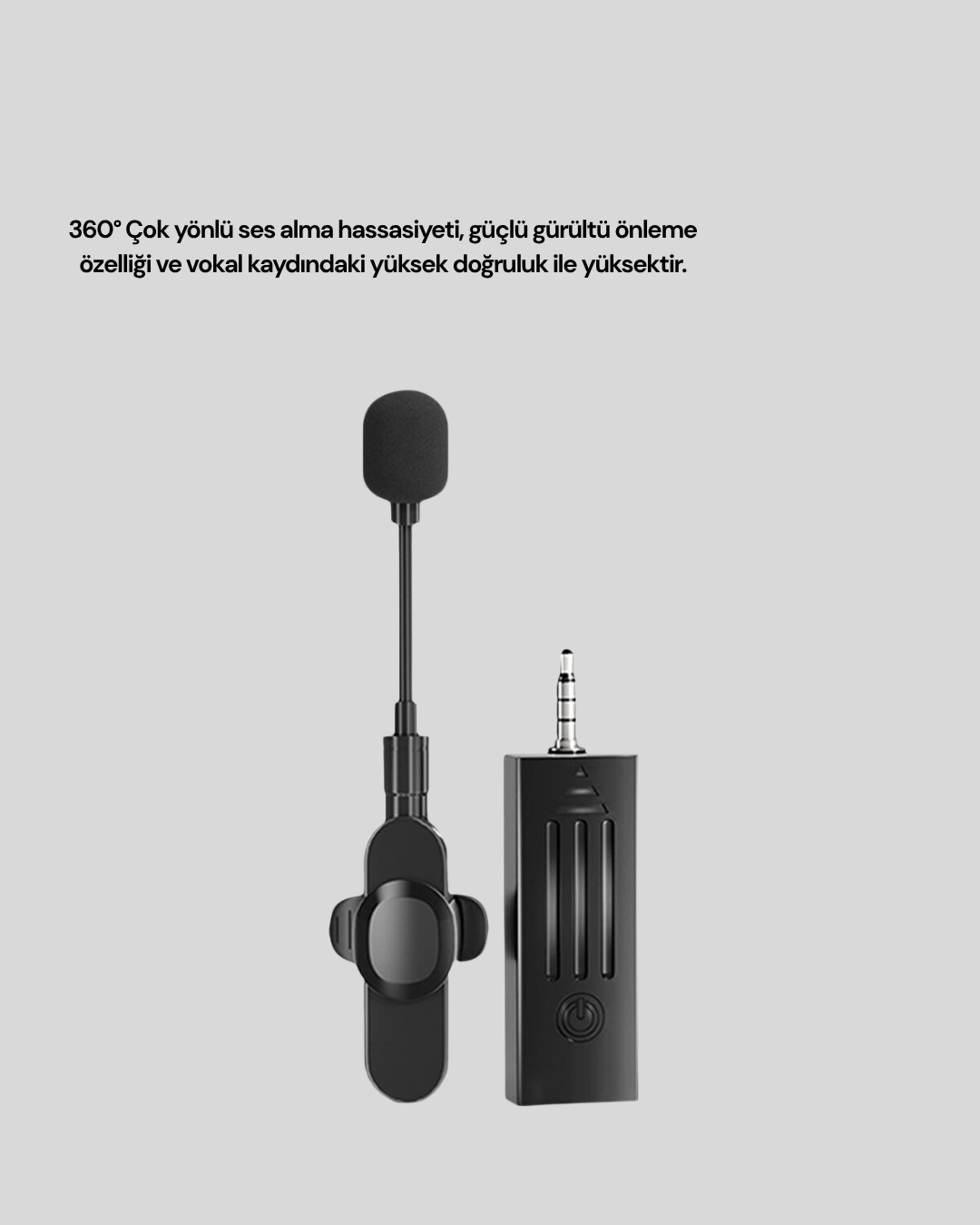 Kablosuz 2.4 Ghz Yaka Mikrofonu – 60 M Menzilli, Gürültü Azaltıcı, Şarjlı Ve Taşınabilir ( Lisinya )