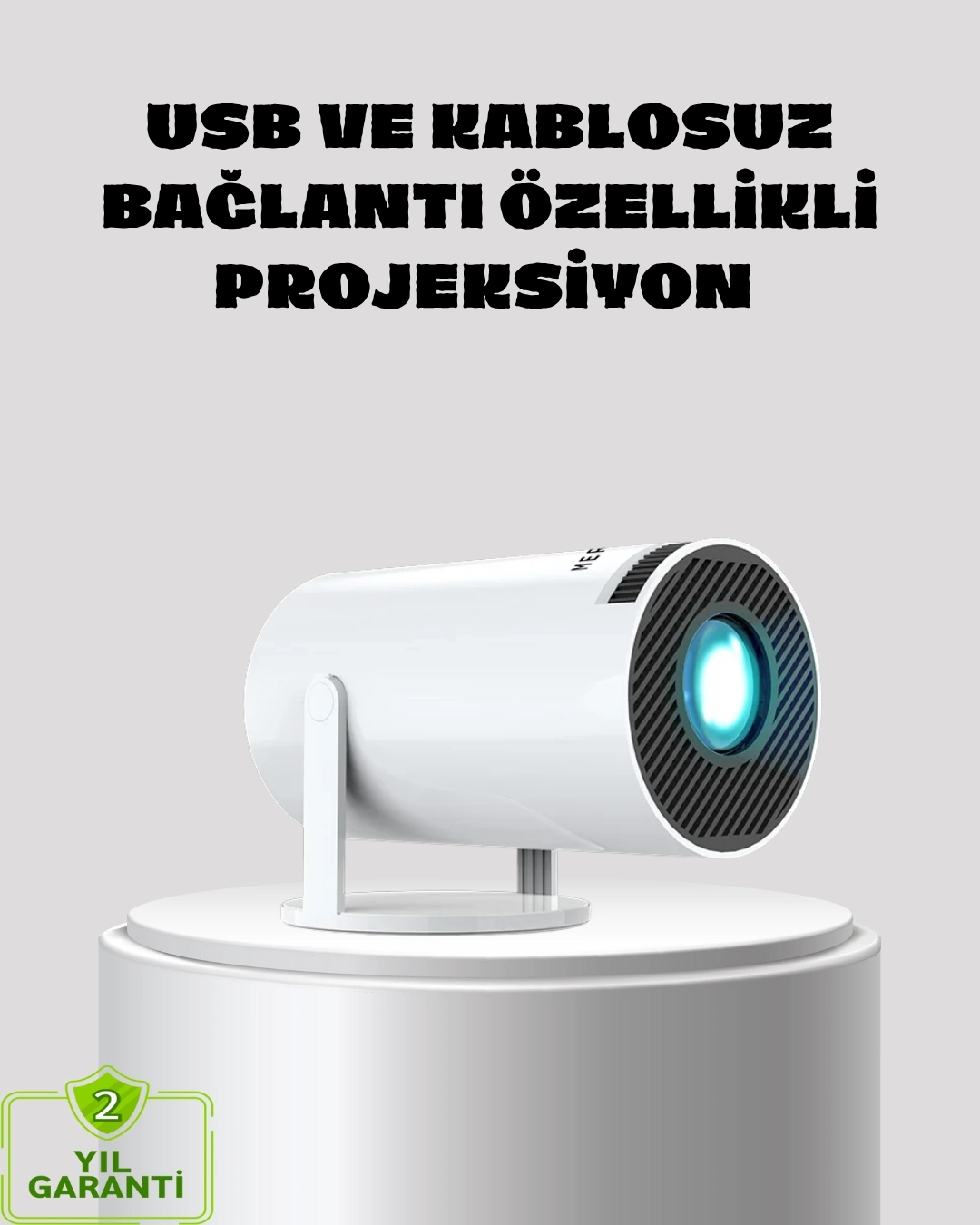 Kablosuz Bağlantılı Full Hd Ev Sinema Projeksiyonu 160 Ansı Lümen ( Lisinya )